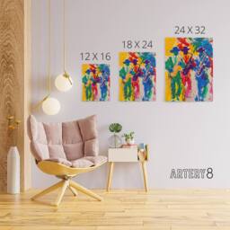"Artery8 Saxophone Players Jazz Music Fest Canvas Wall Art Print - Size: W18"" x H24""" - thumbnail 4