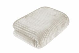 Rapport Home Ribbed Mink Faux Fur Blanket Throw in Ivory - Size: 150 cm × 200 cm - thumbnail 2