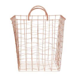 Orsina Stylish Copper Plated Basket, Functional Wireframe Basket For Kitchen, High Quality Contemporary Basket in Gold - thumbnail 2