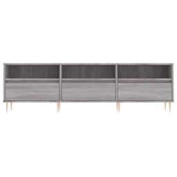 Berkfield Home TV Cabinet Grey Sonoma 150x30x44.5 cm Engineered Wood - thumbnail 5