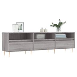 Berkfield Home TV Cabinet Grey Sonoma 150x30x44.5 cm Engineered Wood - thumbnail 3