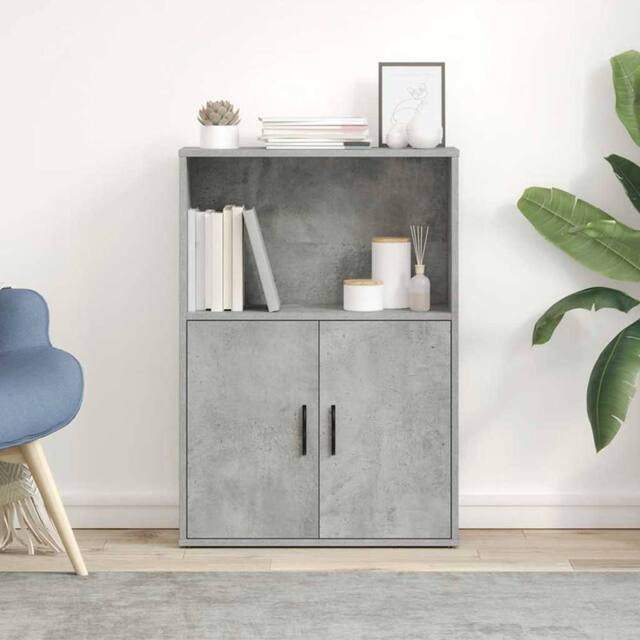 Berkfield Home Durable Bookcase Concrete Grey 60x24x85 cm Engineered Wood - Size: 60 x 24 x 85 cm - image 1