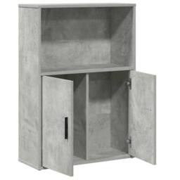 Berkfield Home Durable Bookcase Concrete Grey 60x24x85 cm Engineered Wood - Size: 60 x 24 x 85 cm - thumbnail 4