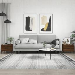 Berkfield Home Coffee Tables 2 pcs Brown Oak 50x50x40 cm Engineered Wood - Size: 50 x 50 x 40 cm - thumbnail 2