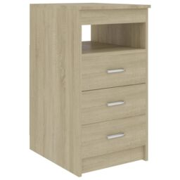 Berkfield Home Drawer Cabinet Sonoma Oak 40x50x76 cm Engineered Wood in Brown - Size: 40 x 50 x 76 cm - thumbnail 2