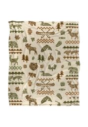 JQ Licensing Lodge Cabin Silky Touch Super Soft Throw Blanket 152 X 127 cm in White - thumbnail 1