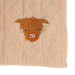 Ziggle Baby Blanket Highland Cow Beige - thumbnail 3