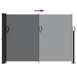 Berkfield Home Retractable Side Awning Black 140x300 cm - thumbnail 5