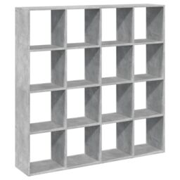Berkfield Home Book Cabinet Concrete Grey 137.5x29x137.5 cm Engineered Wood - thumbnail 2