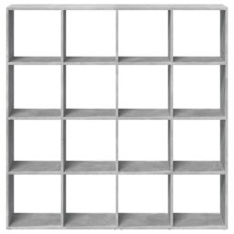 Berkfield Home Book Cabinet Concrete Grey 137.5x29x137.5 cm Engineered Wood - thumbnail 5