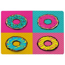 Benjamin Tate Design Donut Cartoon Pop Art Style Designer Rug in Natural - Size: Large - thumbnail 1
