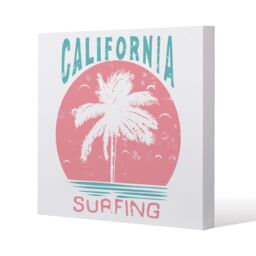 Benjamin Tate Design California Surfing (Canvas Print) / 61 x 61 x 4cm in Natural - Size: 61 x 61 x 4 cm - thumbnail 1