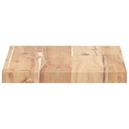 Berkfield Home Floating Shelf 60x20x2 cm Untreated Solid Wood Acacia in Brown - Size: 60 x 20 x 2 cm - thumbnail 5