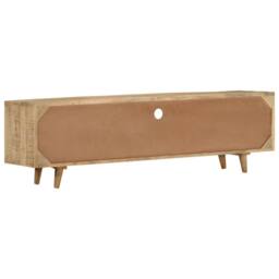 Berkfield Home TV Cabinet 140x30x40 cm Solid Mango Wood in Brown - Size: 140 x 30 x 40 cm - thumbnail 5
