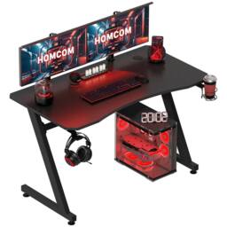 Wyld Haus Hanaba 120cm Black Gaming Desk Z Frame Steel Cup Holder - thumbnail 2