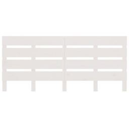 Berkfield Home Headboard White 200x3x80 cm Solid Wood Pine - Size: 200 x 3 x 80 cm - thumbnail 3
