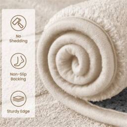 FORGEVIO Cream 200 x 300 cm (6 ft 7 in x 9 ft 6 in) Large Rugs - Size: 100 cm diameter - thumbnail 3