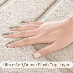 FORGEVIO Cream 200 x 300 cm (6 ft 7 in x 9 ft 6 in) Large Rugs - Size: 100 cm diameter - thumbnail 2