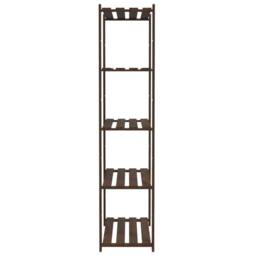 Berkfield Home Beautiful 5-Tier Storage Rack Brown 80x38x170 cm Solid Wood Pine - Size: 80 x 38 x 170 cm - thumbnail 4