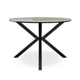 More4Homes Calne Light grey Ceramic Round Dining Table & 6 Raye Velvet Chairs - thumbnail 3