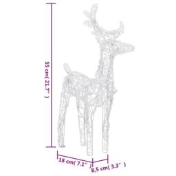 Berkfield Home Beautiful Christmas Reindeers 2 pcs Blue 80 LEDs Acrylic - thumbnail 8