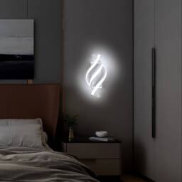 Pheashine White 36cm Spiral LED Wall Light 22W 6000K Cool White Aluminum Acrylic - thumbnail 2