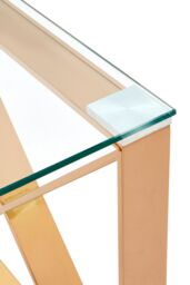 Orsina Durable Cross Legs End Table, Stylish Design Side Table For Livingroom, Versatile Side Table in Rose Gold - thumbnail 5