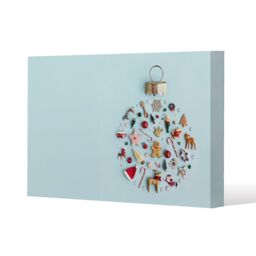 Benjamin Tate Design Christmas objects laid out (canvas) / 46 x 31 x 4cm in Natural - Size: 46 x 31 x 4 cm - thumbnail 1