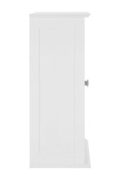 Orsina White Wood 2 Door Wall Cabinet, Decorative Wall Cabinet With Doors & Shelves, Kitchen Wall Storage Unit - thumbnail 4