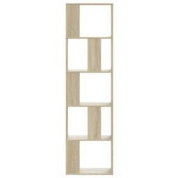 Berkfield Home Bookcase 5-Tier Sonoma Oak 45x23.5x162.5 cm Engineered Wood in Brown - thumbnail 3