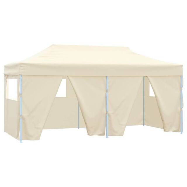 Berkfield Home Professional Folding Party Tent with 4 Sidewalls 3x6 m Steel Cream in Beige - image 1