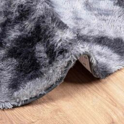 Berkfield Home Shaggy Rug High Pile NAVARRA Dark Grey 240x240 cm Polyester - Size: Medium - thumbnail 5