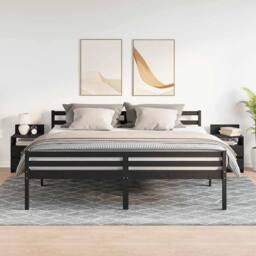 Berkfield Home Bedside Cabinets 2 pcs with 2 Drawers Black 40x33x60 cm - Size: 40 x 33 x 60 cm - thumbnail 3