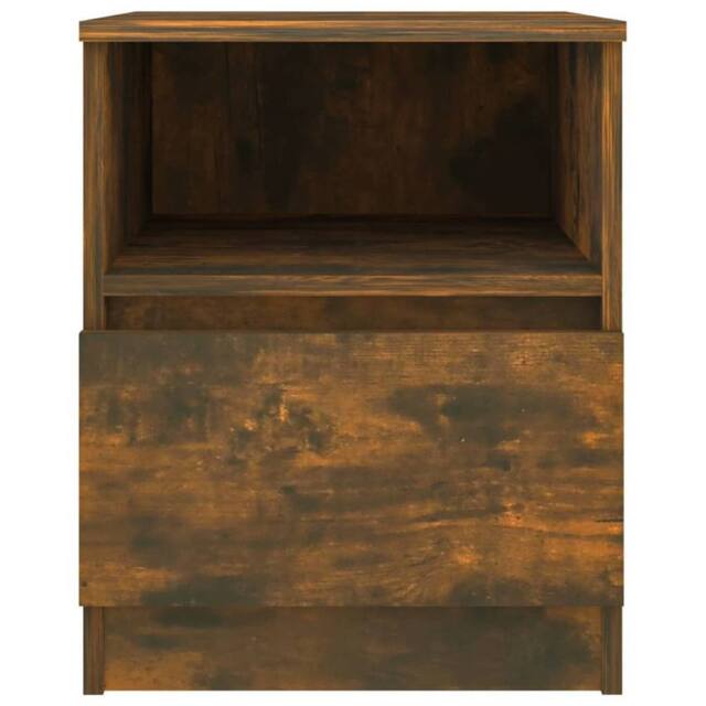 Berkfield Home Decorative Bedside Cabinet Smoked Oak 40x40x50 cm Engineered Wood in Brown - Size: 40 x 40 x 50 cm - image 1