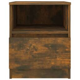 Berkfield Home Decorative Bedside Cabinet Smoked Oak 40x40x50 cm Engineered Wood in Brown - Size: 40 x 40 x 50 cm - thumbnail 1