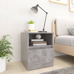 Berkfield Home Bed Cabinets 2 pcs Concrete Grey 40x40x50 cm Engineered Wood - Size: 40 x 40 x 50 cm - thumbnail 2