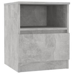 Berkfield Home Bed Cabinets 2 pcs Concrete Grey 40x40x50 cm Engineered Wood - Size: 40 x 40 x 50 cm - thumbnail 3