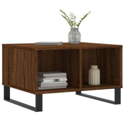 Berkfield Home Coffee Table Brown Oak 60x50x36.5 cm Engineered Wood - thumbnail 3