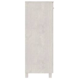 Berkfield Home Shoe Cabinet HAMAR White 85x40x108 cm Solid Wood Pine - Size: 85 x 40 x 108 cm - thumbnail 4