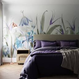 Superfresco Easy Flora Duck Egg Print To Order 3m x 2.8m Mural in Blue - thumbnail 1