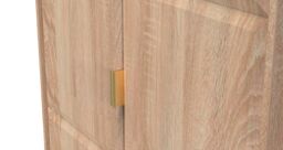 Ready Assembled 2 U Metro 2 Door 2 Drawer Wardrobe (Ready Assembled) in Light Oak - Size: Large - thumbnail 4
