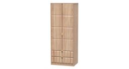 Ready Assembled 2 U Metro 2 Door 2 Drawer Wardrobe (Ready Assembled) in Light Oak - Size: Large - thumbnail 3