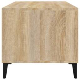Berkfield Home Elegant Coffee Table Sonoma Oak 90x49x45 cm Engineered Wood in Natural - Size: 90 x 49 x 45 cm - thumbnail 7