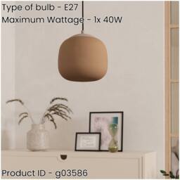 Loops Stylish Taupe Pendant Light for Interiors - Indoor Ceiling Fixture - thumbnail 2