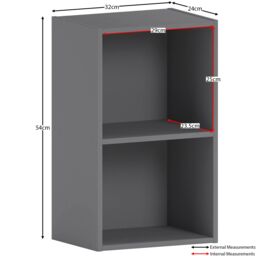 Home Discount Vida Designs Oxford 2 Tier Cube Bookcase Space-saving Storage in Grey - thumbnail 7