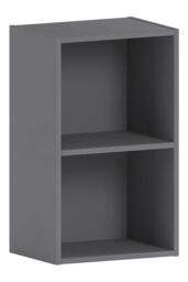 Home Discount Vida Designs Oxford 2 Tier Cube Bookcase Space-saving Storage in Grey - thumbnail 6