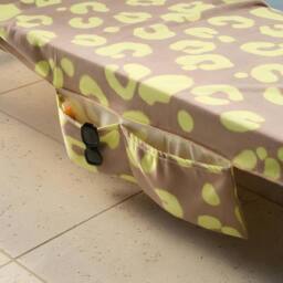OHS Leopard Beach Towel with Bag Quick Dry Absorbent Travel Spa in Tan - thumbnail 2