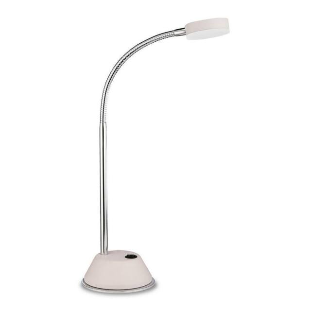 Netlighting Tobias Table Lamp 3W LED 3000K 300lm Matt White Frosted Acrylic Chrome - image 1