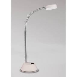 Netlighting Tobias Table Lamp 3W LED 3000K 300lm Matt White Frosted Acrylic Chrome - thumbnail 2
