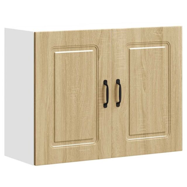 Berkfield Home Kitchen Wall Cabinet Kalmar Sonoma Oak Engineered Wood in Brown - image 1